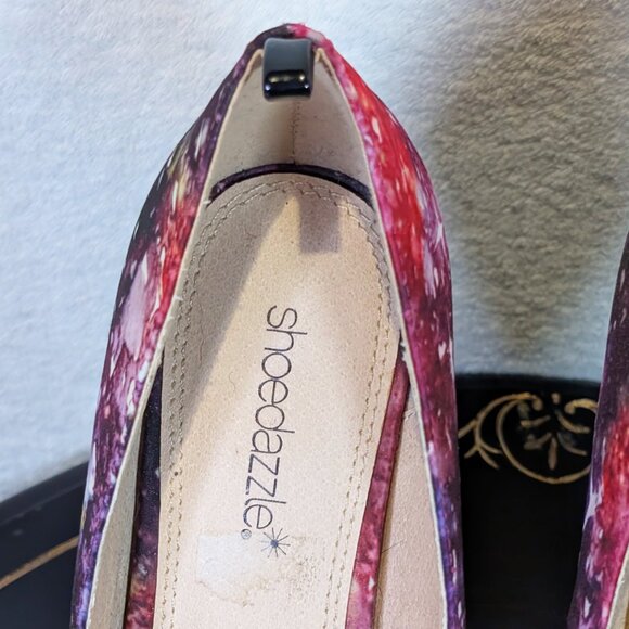 Shoe Dazzle Open Toe Slip on Stiletto High Heel Platform pumps Size 9 - Picture 10 of 11